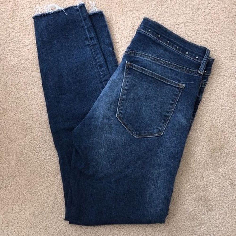 Gap True Skinny Ankle Crop Raw Hem Jeans